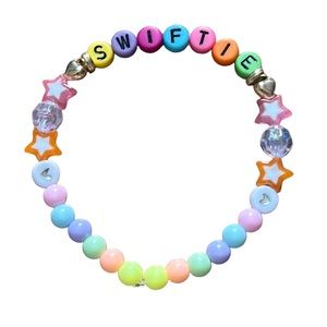 5 for $20 Taylor Swift Handmade Friendship Beaded Bracelet
“Swiftie”